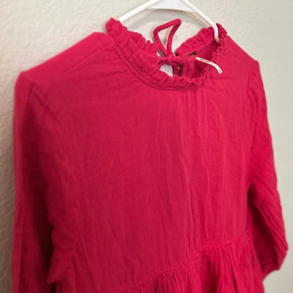 Free People Living For This Mini Dress Rose Pink Size Small Like New - Picture 5 of 6